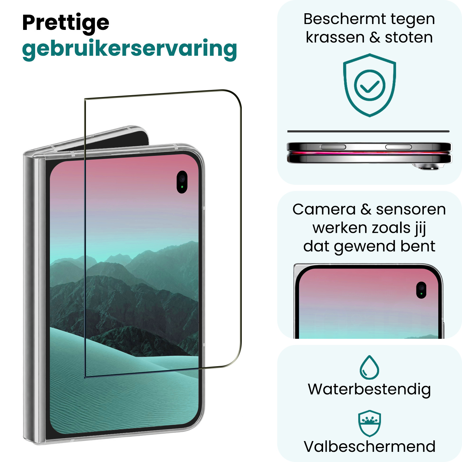 Forterra Forterra iPhone Duo Screenprotector Glas Full Cover 2D - 3 PACK