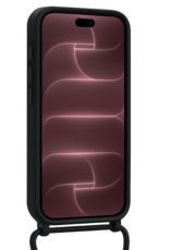 NoXx NoXx iPhone 18 Pro Max Hoesje Pashouder met Koord Met 2x Screenprotector - Zwart