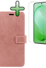 BASEY. BASEY. Samsung Galaxy S26 FE Hoesje Bookcase Met Screenprotector - Rose Goud