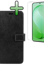 BASEY. BASEY. Samsung Galaxy S26 FE Hoesje Bookcase Met Screenprotector - Zwart