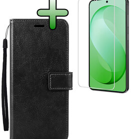 BASEY. BASEY. Samsung Galaxy S26 FE Hoesje Bookcase Met Screenprotector - Zwart