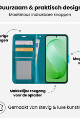 BASEY. BASEY. Samsung Galaxy S26 FE Hoesje Bookcase Met 2x Screenprotector - Turquoise