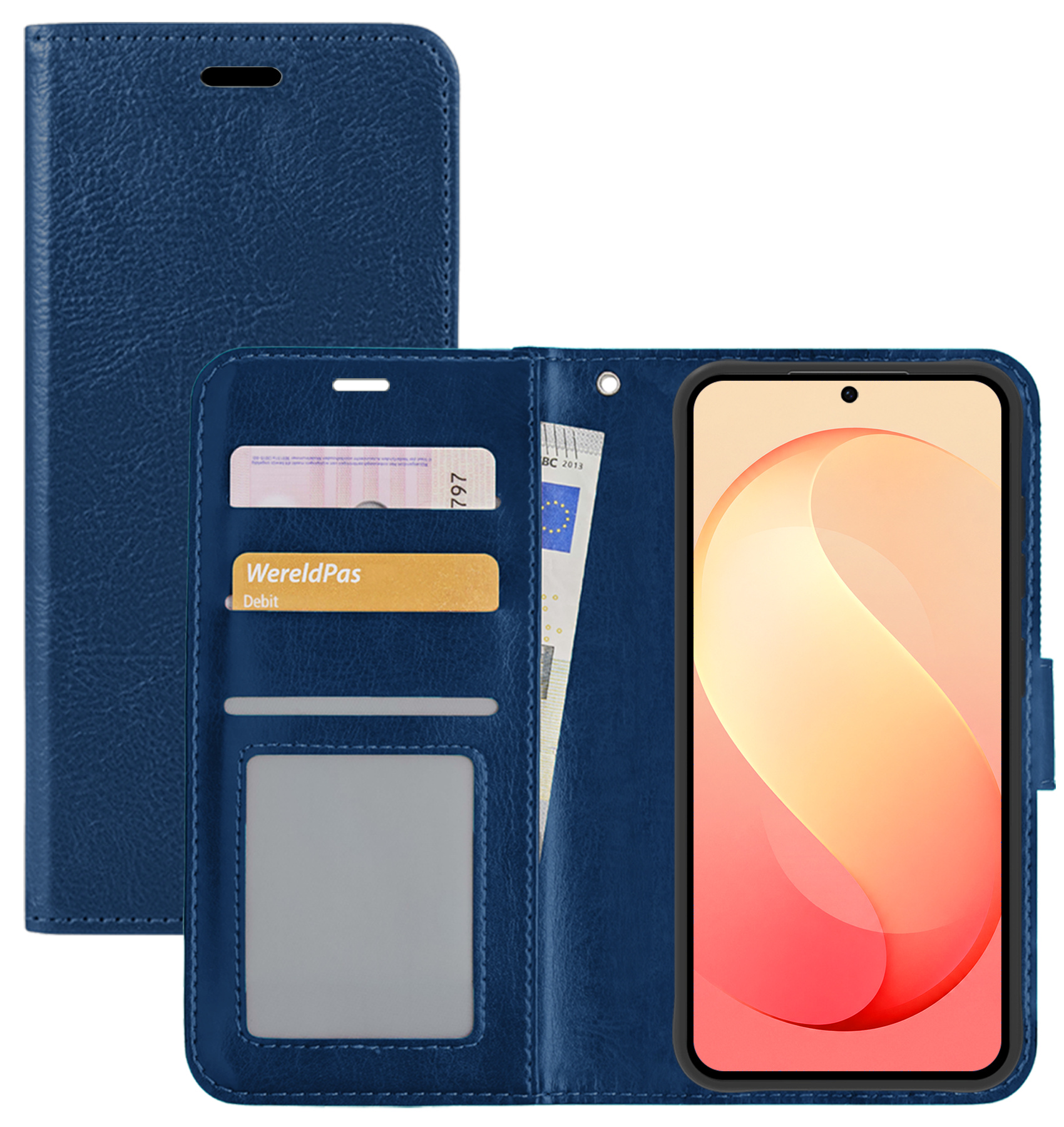 NoXx NoXx Samsung Galaxy S26 FE Hoesje Bookcase - Donkerblauw