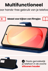 NoXx NoXx Samsung Galaxy S26 FE Hoesje Bookcase - Donkerblauw