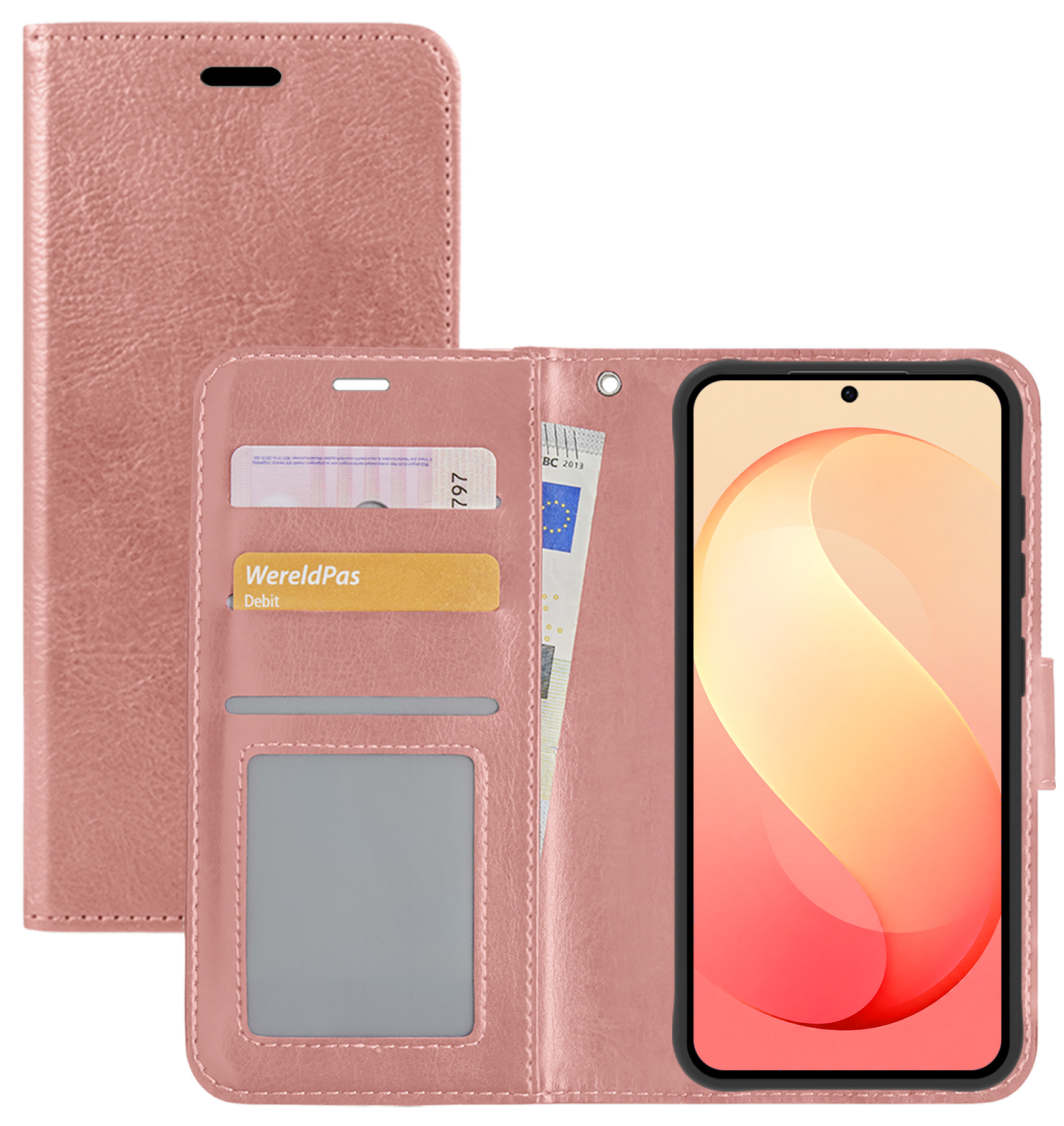 NoXx NoXx Samsung Galaxy S26 FE Hoesje Bookcase - Rose Goud