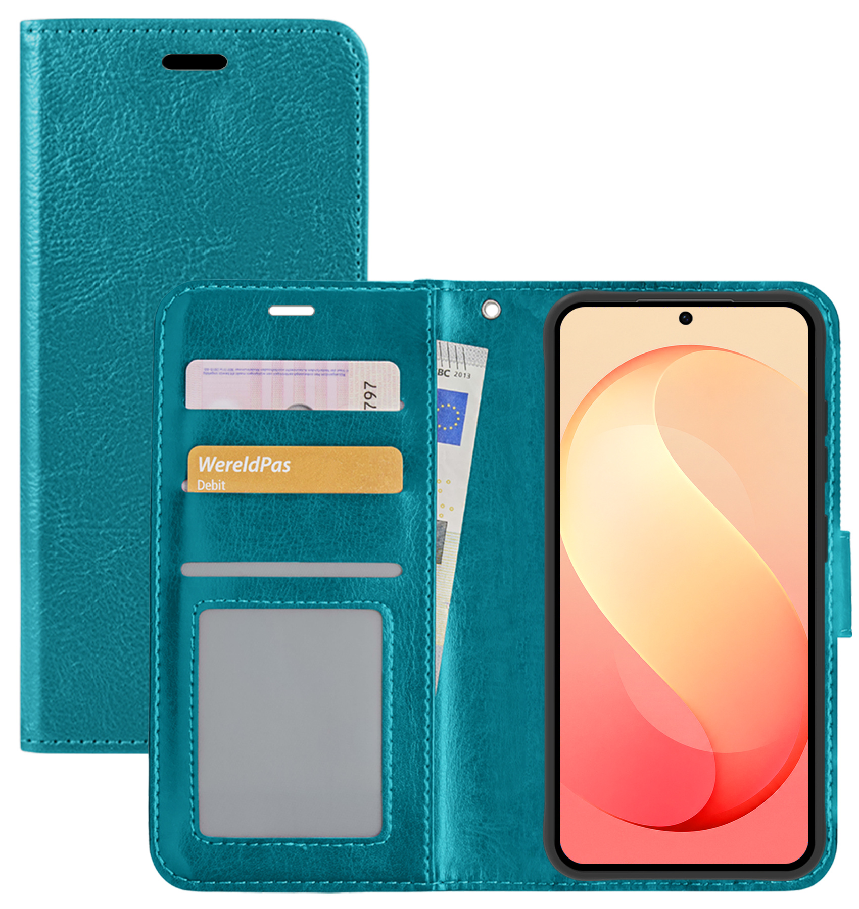 NoXx NoXx Samsung Galaxy S26 FE Hoesje Bookcase - Turquoise