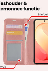 NoXx NoXx Samsung Galaxy S26 FE Hoesje Bookcase Met Screenprotector - Rose Goud