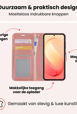 NoXx NoXx Samsung Galaxy S26 FE Hoesje Bookcase Met Screenprotector - Rose Goud