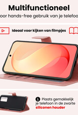 NoXx NoXx Samsung Galaxy S26 FE Hoesje Bookcase Met 2x Screenprotector - Rose Goud