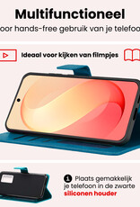 NoXx NoXx Samsung Galaxy S26 FE Hoesje Bookcase Met 2x Screenprotector - Turquoise