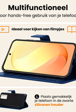Nomfy Nomfy Samsung Galaxy S26 FE Hoesje Bookcase - Donkerblauw