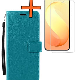 Nomfy Nomfy Samsung Galaxy S26 FE Hoesje Bookcase Met Screenprotector - Turquoise
