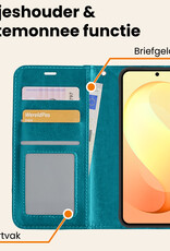 Nomfy Nomfy Samsung Galaxy S26 FE Hoesje Bookcase Met Screenprotector - Turquoise