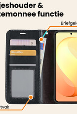 Nomfy Nomfy Samsung Galaxy S26 FE Hoesje Bookcase Met Screenprotector - Zwart