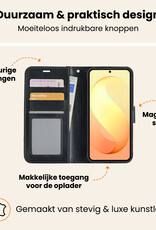 Nomfy Nomfy Samsung Galaxy S26 FE Hoesje Bookcase Met Screenprotector - Zwart