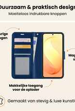 Nomfy Nomfy Samsung Galaxy S26 FE Hoesje Bookcase Met 2x Screenprotector - Donkerblauw