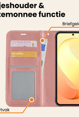 Nomfy Nomfy Samsung Galaxy S26 FE Hoesje Bookcase Met 2x Screenprotector - Rose Goud