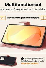 Nomfy Nomfy Samsung Galaxy S26 FE Hoesje Bookcase Met 2x Screenprotector - Rose Goud