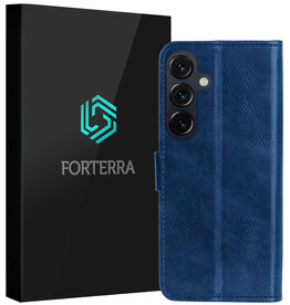 Forterra Forterra Samsung Galaxy S26 FE Hoesje Bookcase - Donkerblauw