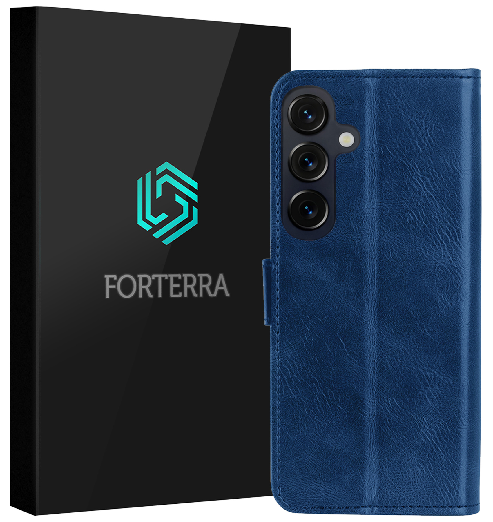 Forterra Forterra Samsung Galaxy S26 FE Hoesje Bookcase - Donkerblauw