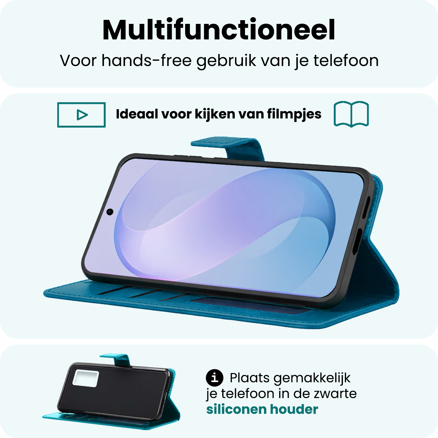 Forterra Forterra Samsung Galaxy S26 FE Hoesje Bookcase - Turquoise