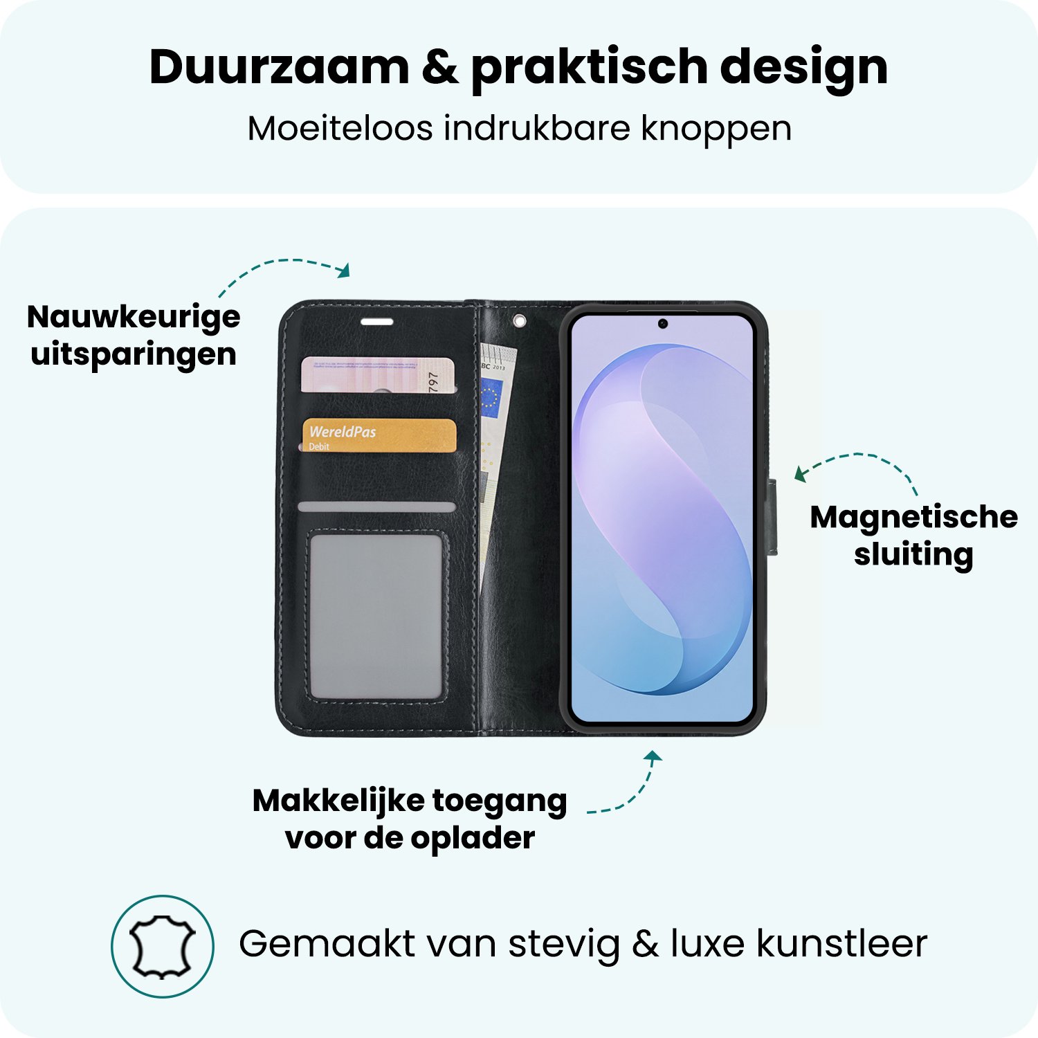Forterra Forterra Samsung Galaxy S26 FE Hoesje Bookcase - Zwart