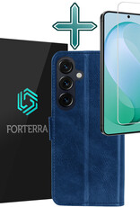 Forterra Forterra Samsung Galaxy S26 FE Hoesje Bookcase Met Screenprotector - Donkerblauw