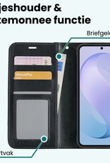 Forterra Forterra Samsung Galaxy S26 FE Hoesje Bookcase Met Screenprotector - Zwart