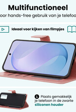 Forterra Forterra Samsung Galaxy S26 FE Hoesje Bookcase Met 2x Screenprotector - Rose Goud