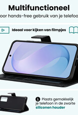 Forterra Forterra Samsung Galaxy S26 FE Hoesje Bookcase Met 2x Screenprotector - Zwart