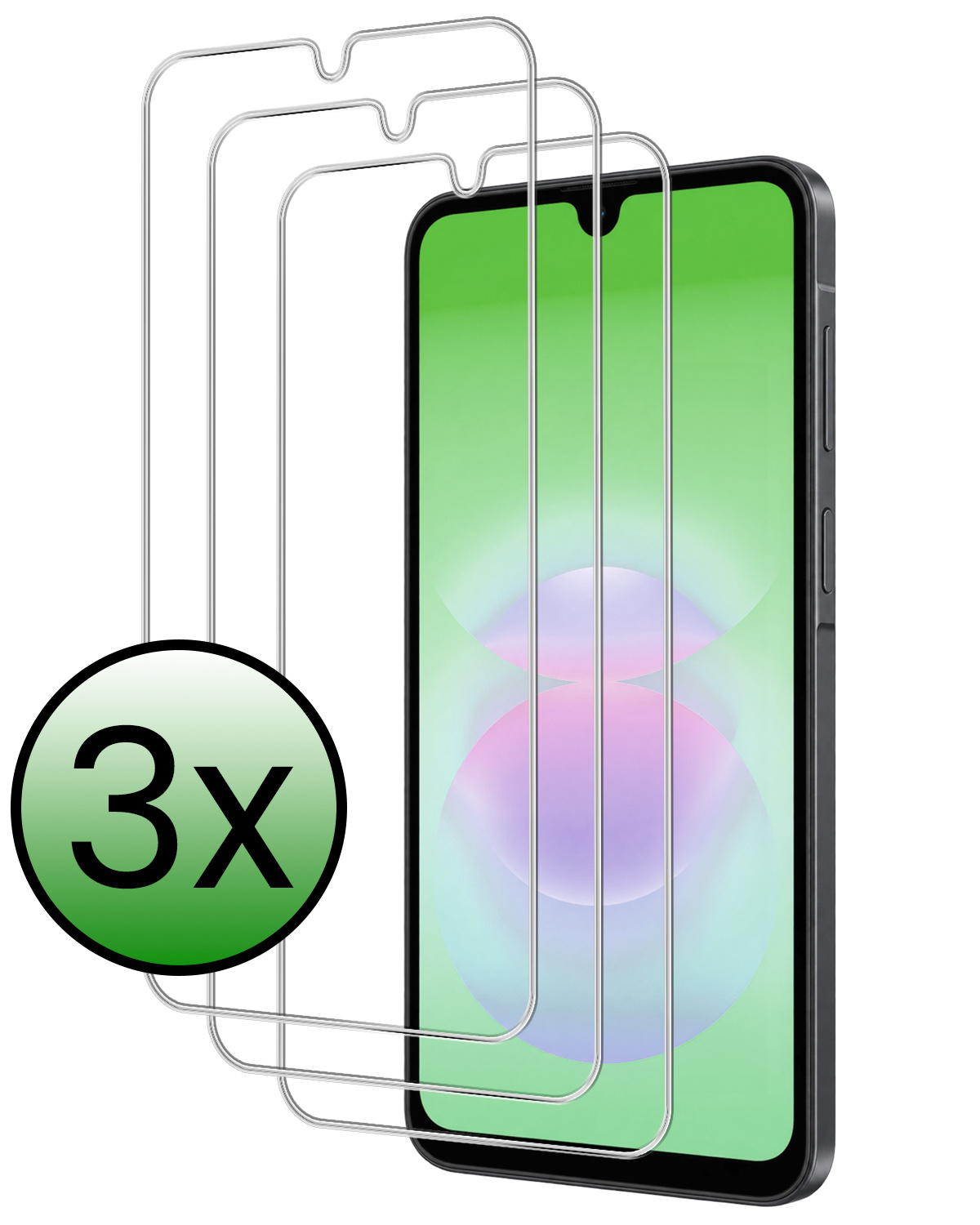 BASEY. BASEY. Samsung Galaxy A18 Screenprotector Glas - 3 PACK