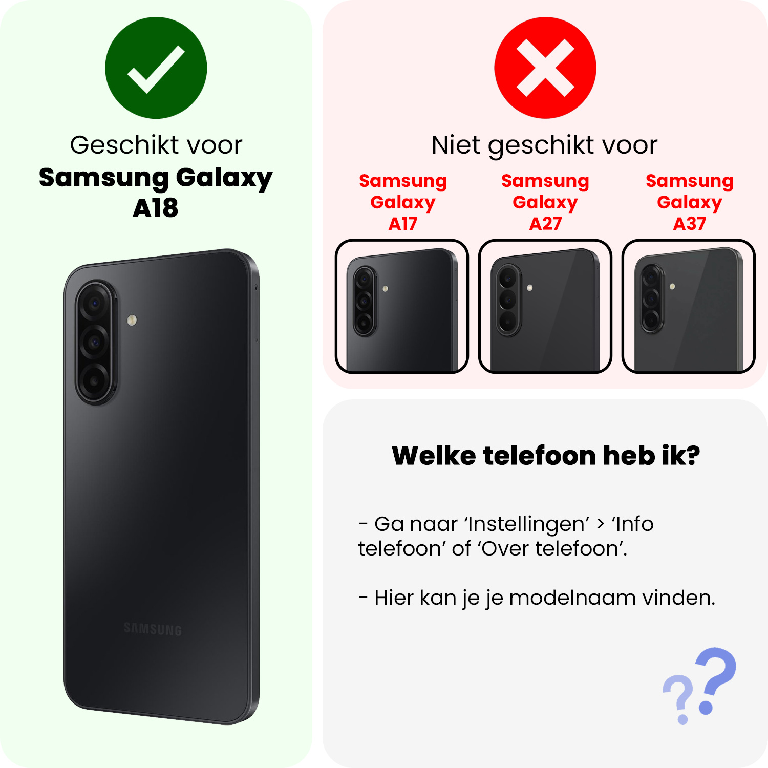 BASEY. BASEY. Samsung Galaxy A18 Screenprotector Glas - 3 PACK