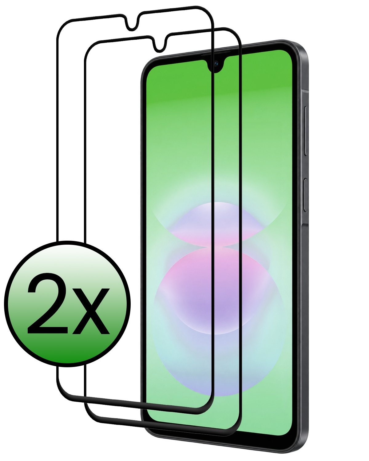 BASEY. BASEY. Samsung Galaxy A18 Screenprotector Glas Full Cover - 2 PACK