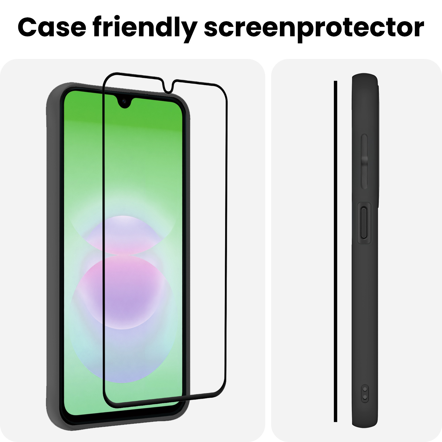 BASEY. BASEY. Samsung Galaxy A18 Screenprotector Glas Full Cover - 2 PACK