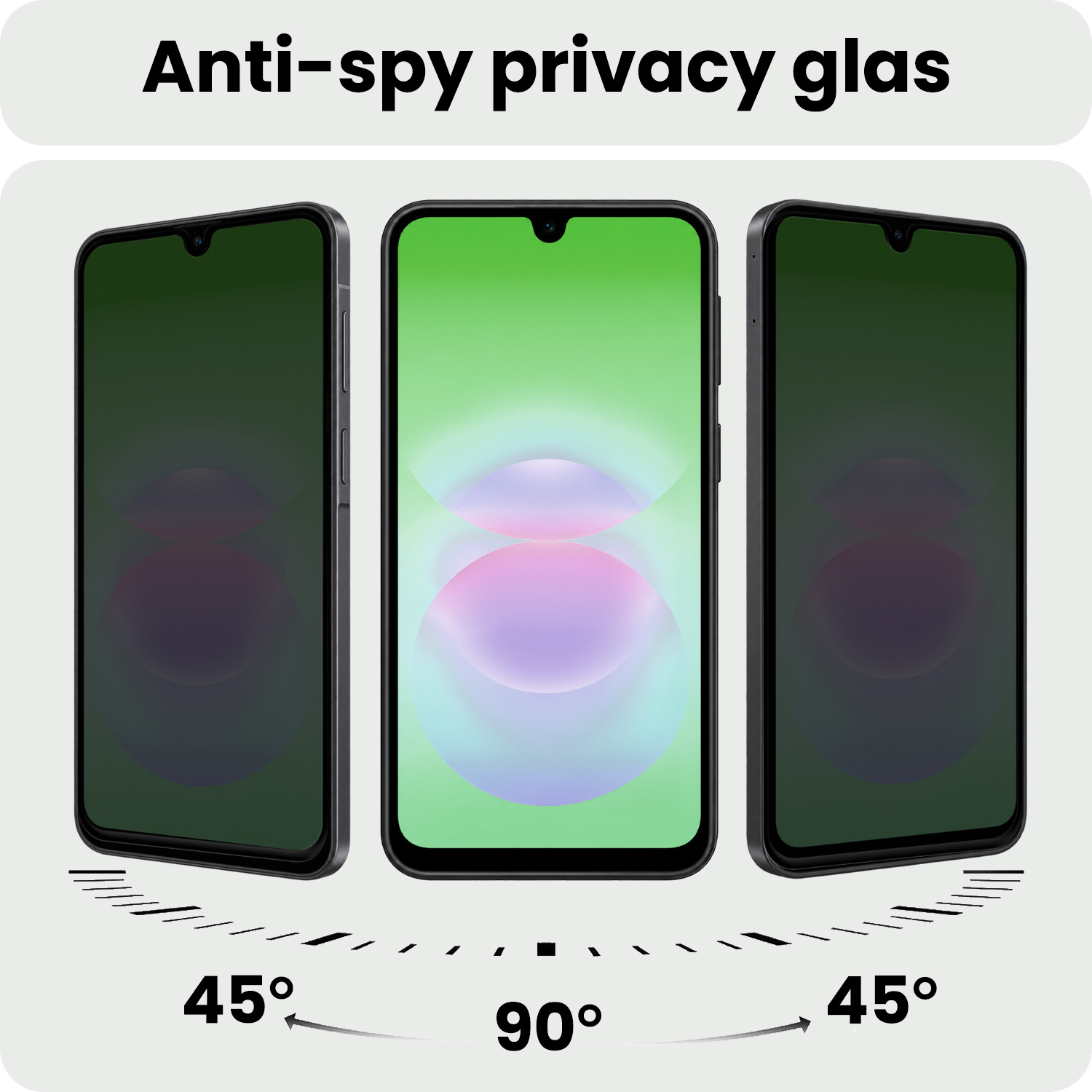 BASEY. BASEY. Samsung Galaxy A18 Screenprotector Glas Privacy - 3 PACK
