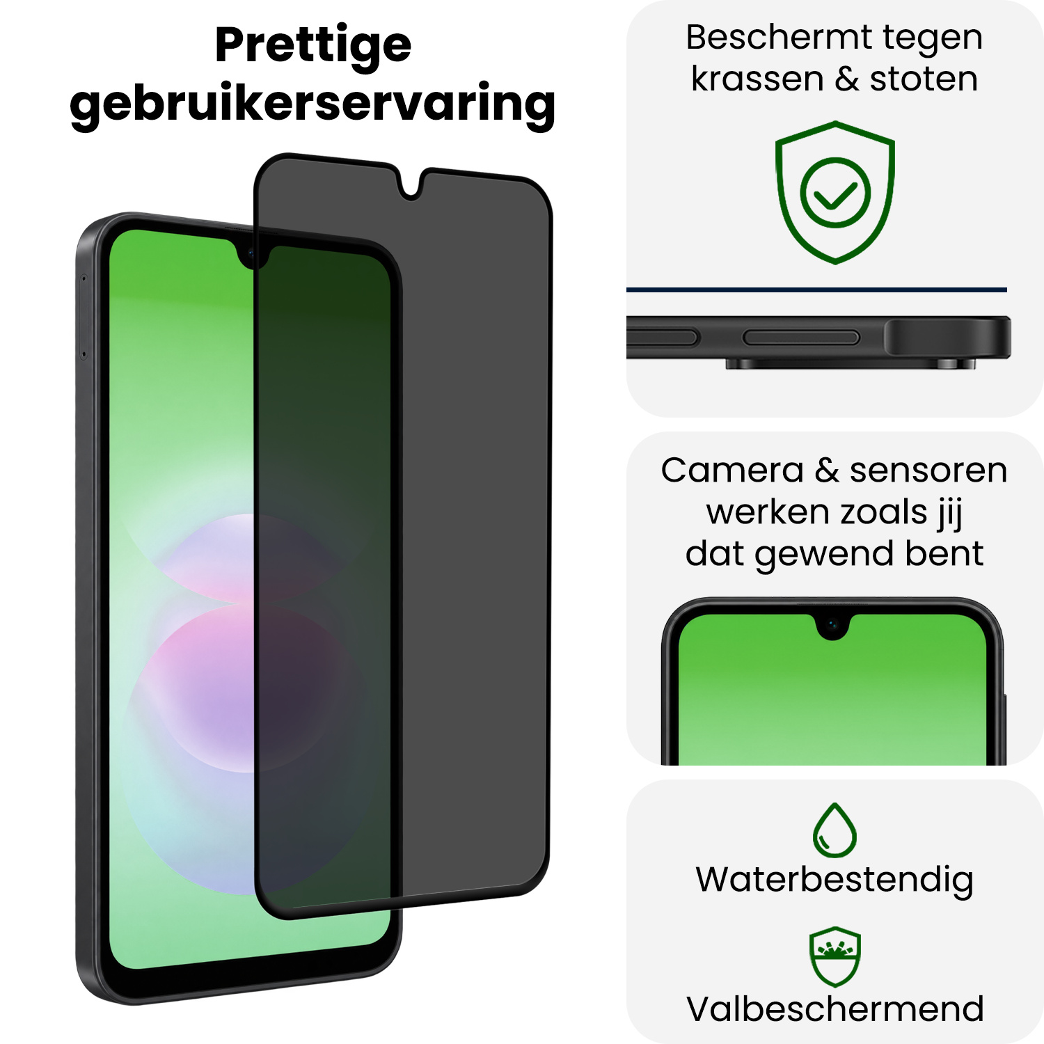 BASEY. BASEY. Samsung Galaxy A18 Screenprotector Glas Privacy - 3 PACK