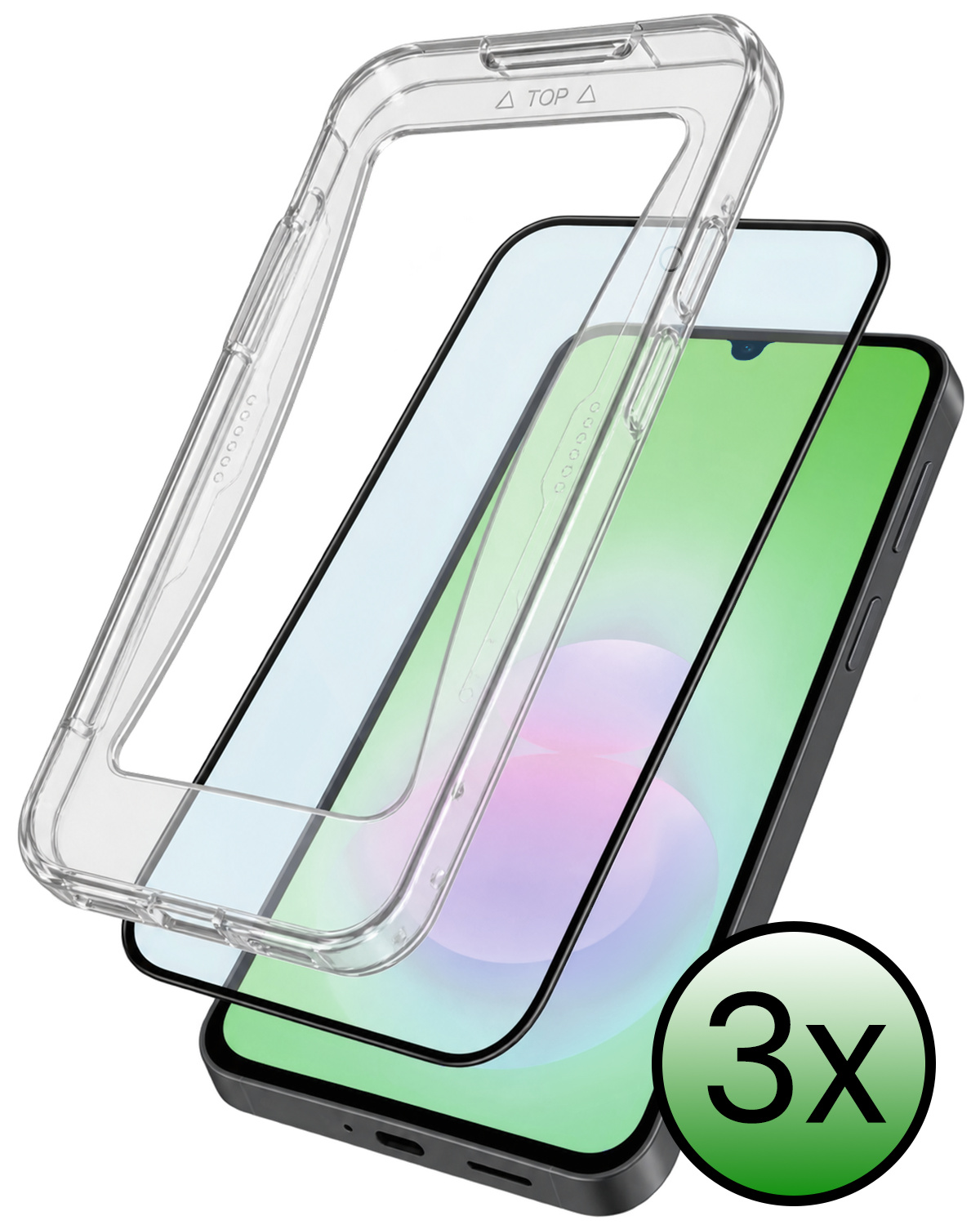 BASEY. BASEY. Samsung Galaxy A18 Hybrid Screenprotector - 3 PACK