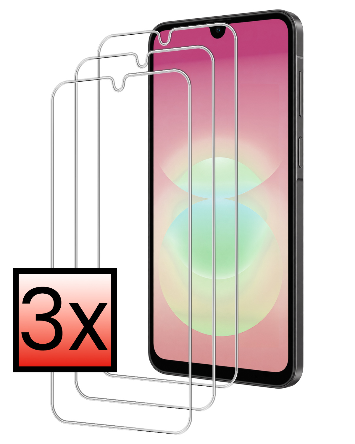 NoXx NoXx Samsung Galaxy A18 Screenprotector Glas - 3 PACK