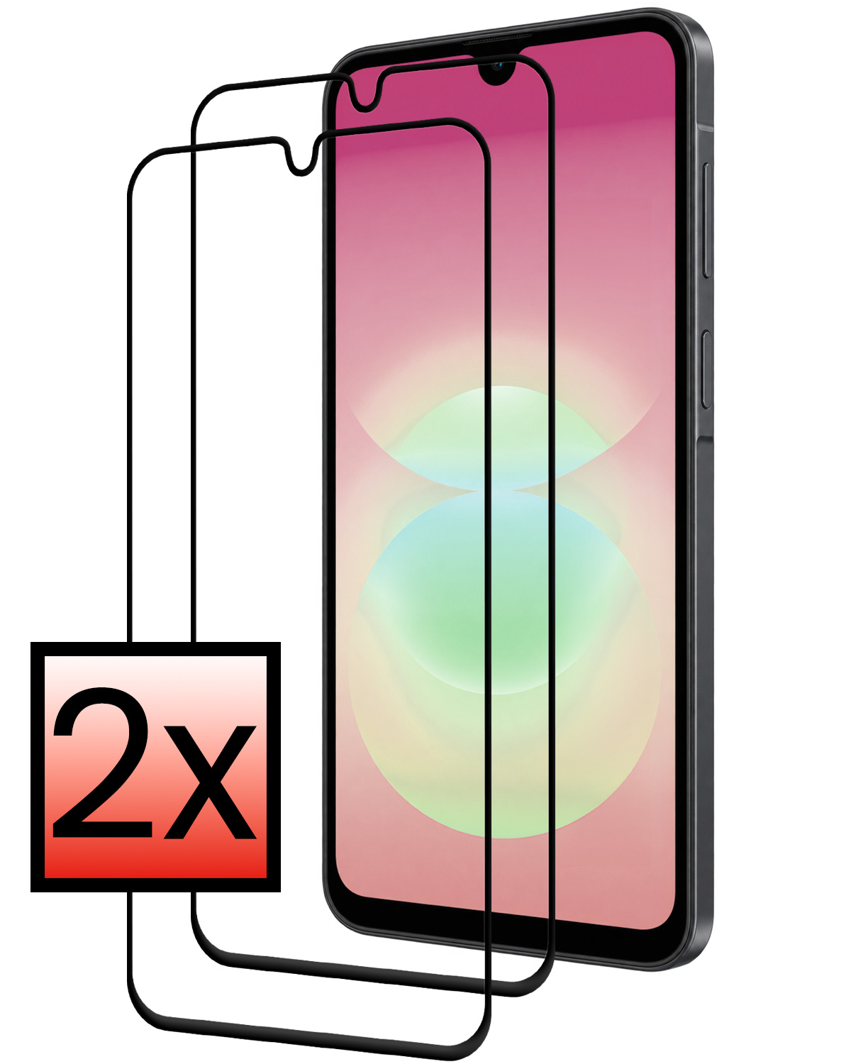 NoXx NoXx Samsung Galaxy A18 Screenprotector Glas Full Cover - 2 PACK