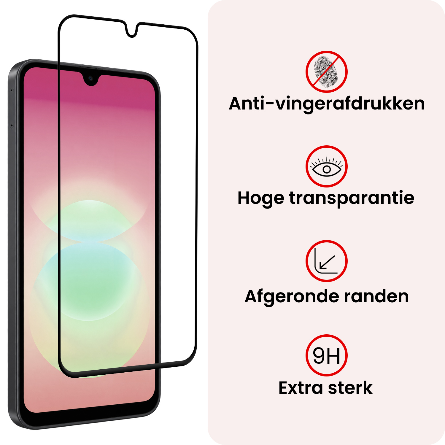 NoXx NoXx Samsung Galaxy A18 Screenprotector Glas Full Cover - 2 PACK