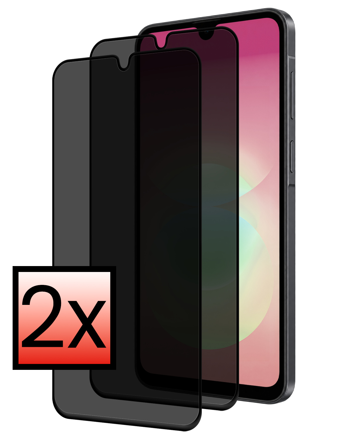NoXx NoXx Samsung Galaxy A18 Screenprotector Glas Privacy - 2 PACK
