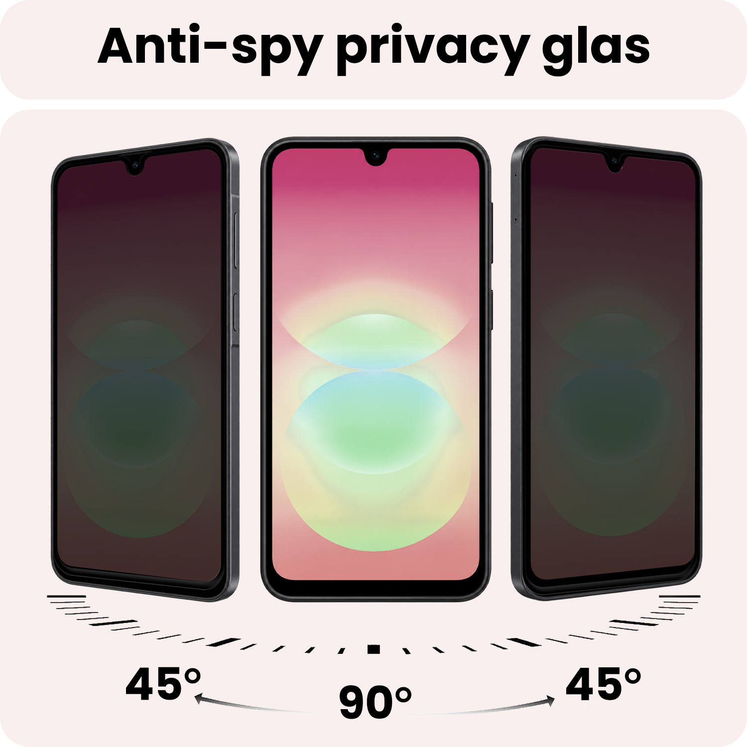 NoXx NoXx Samsung Galaxy A18 Screenprotector Glas Privacy - 3 PACK