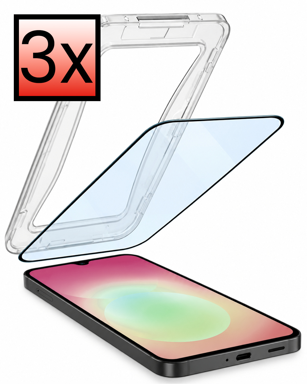 NoXx NoXx Samsung Galaxy A18 Hybrid Screenprotector - 3 PACK