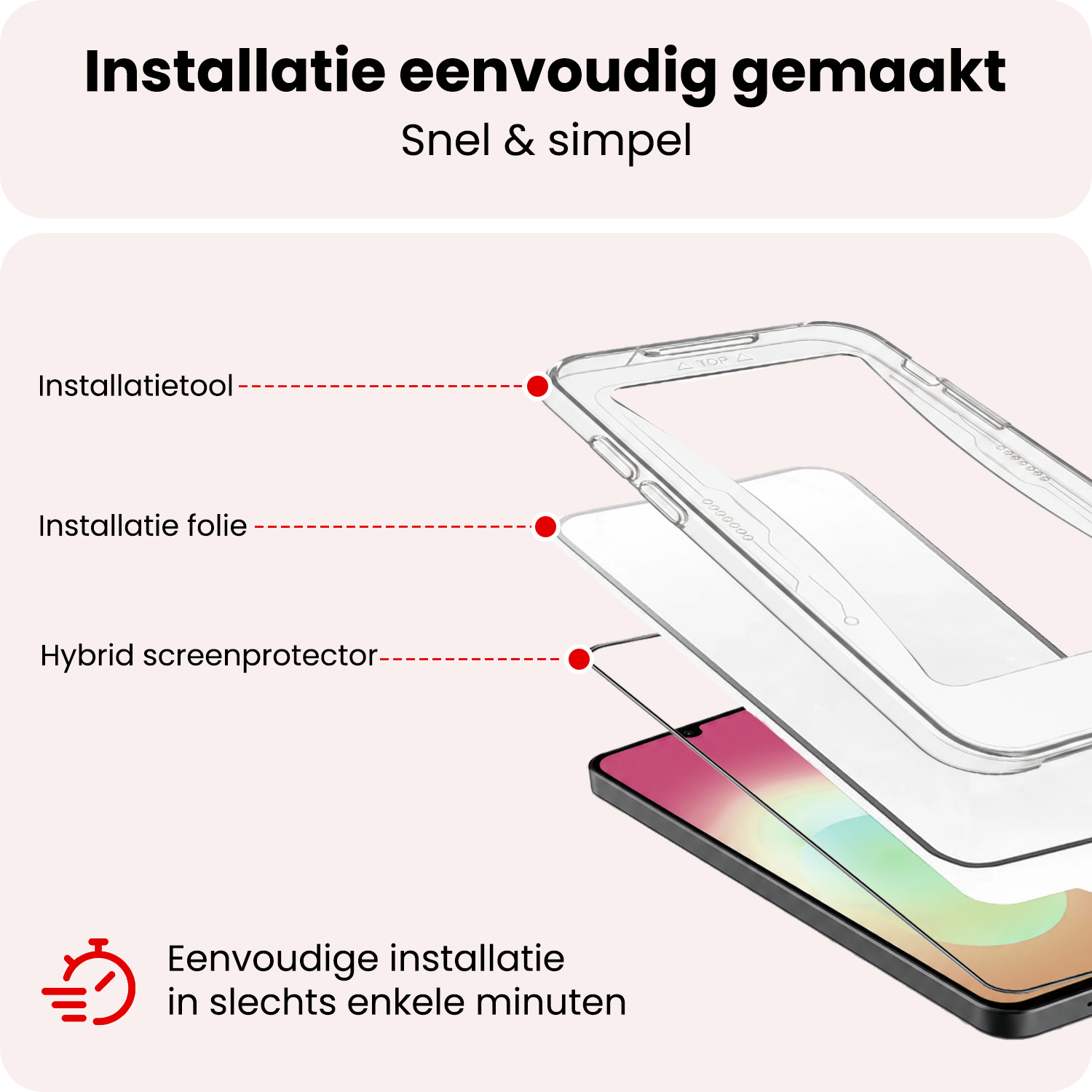 NoXx NoXx Samsung Galaxy A18 Hybrid Screenprotector - 3 PACK
