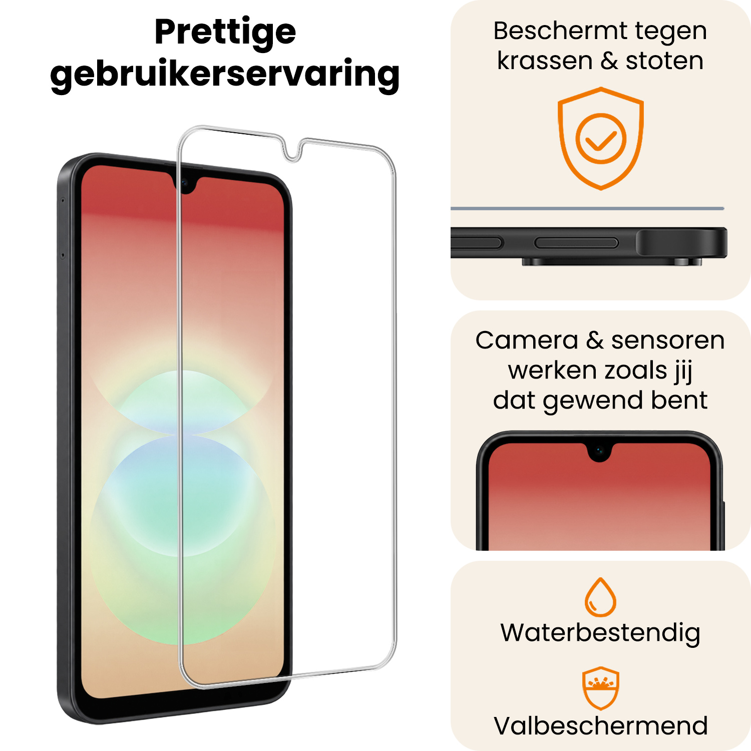 Nomfy Nomfy Samsung Galaxy A18 Screenprotector Glas - 2 PACK
