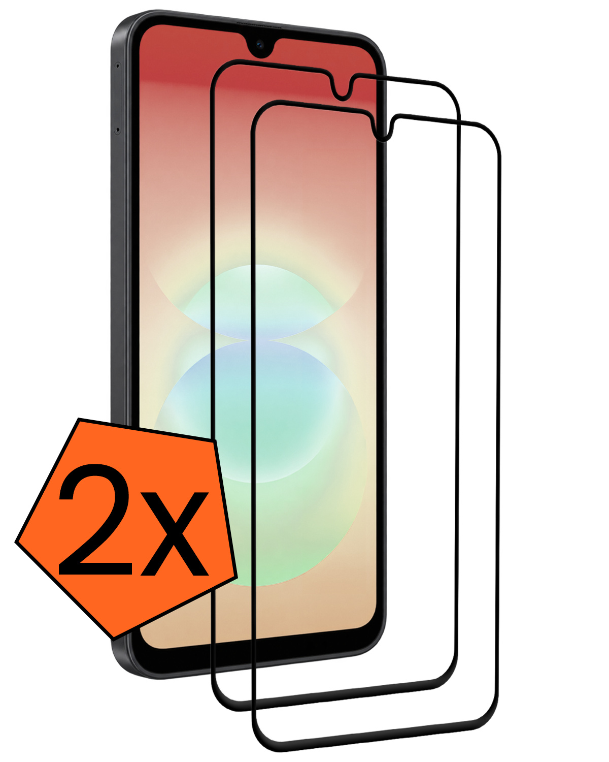 Nomfy Nomfy Samsung Galaxy A18 Screenprotector Glas Full Cover - 2 PACK