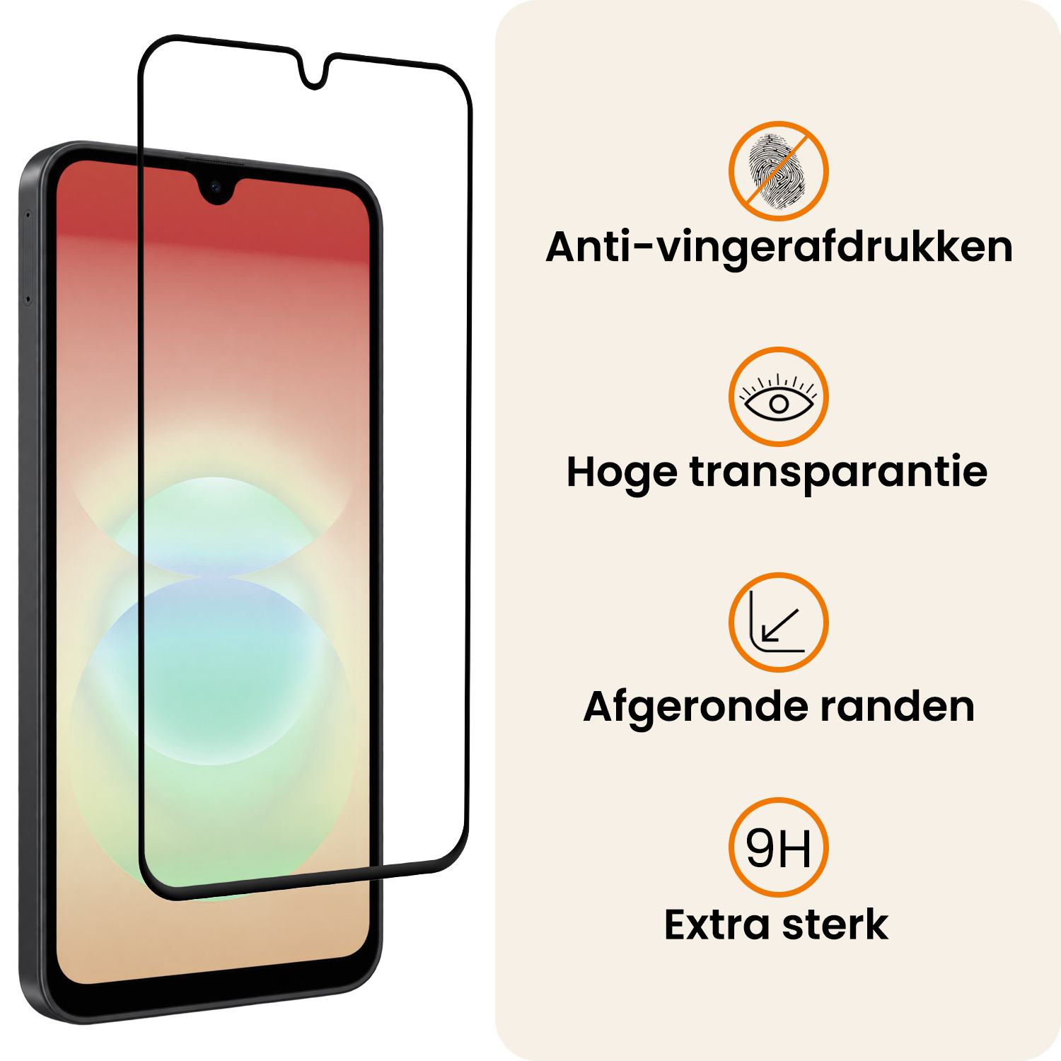 Nomfy Nomfy Samsung Galaxy A18 Screenprotector Glas Full Cover - 2 PACK