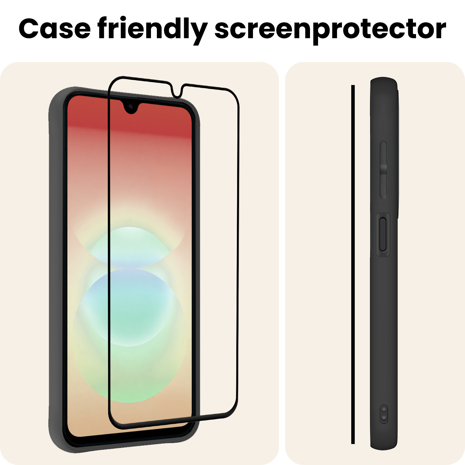 Nomfy Nomfy Samsung Galaxy A18 Screenprotector Glas Full Cover - 2 PACK