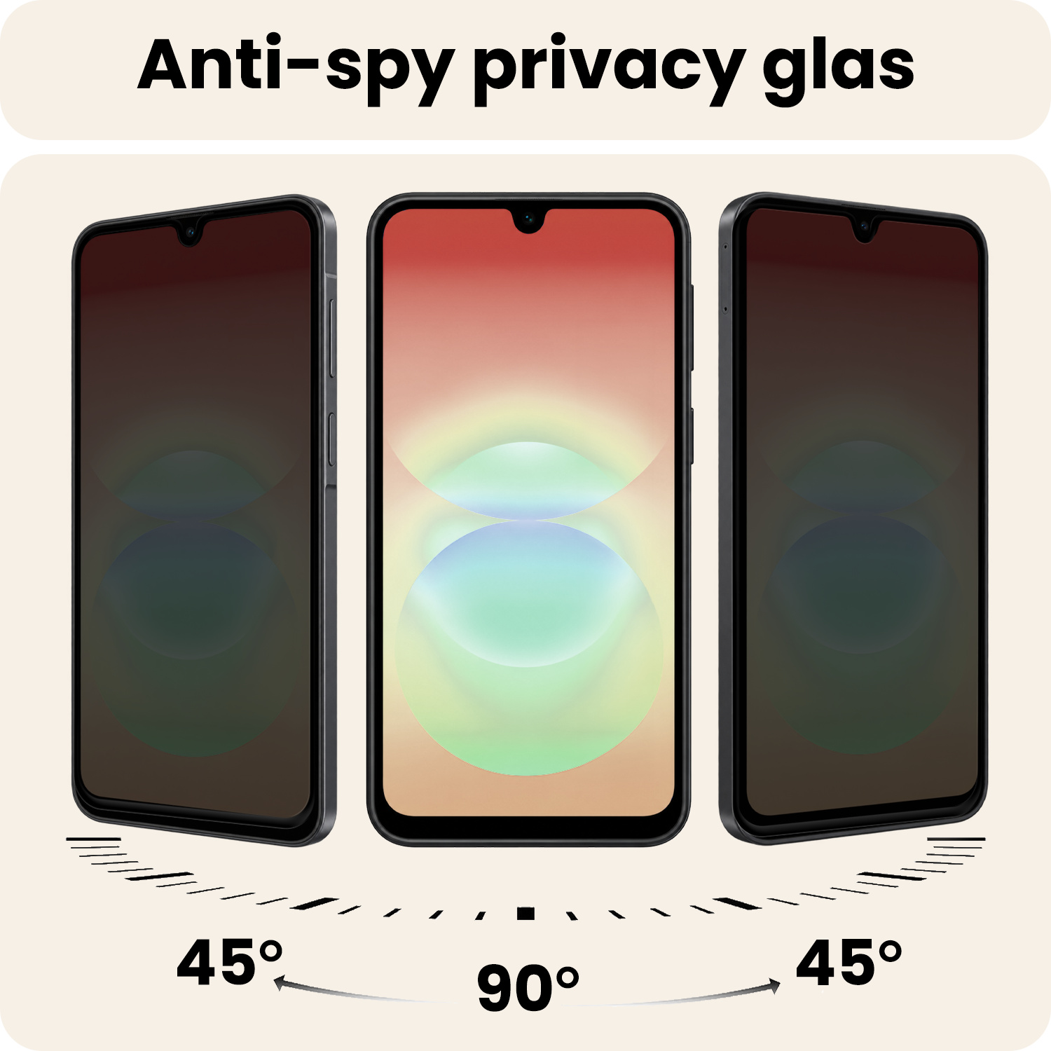 Nomfy Nomfy Samsung Galaxy A18 Screenprotector Glas Privacy