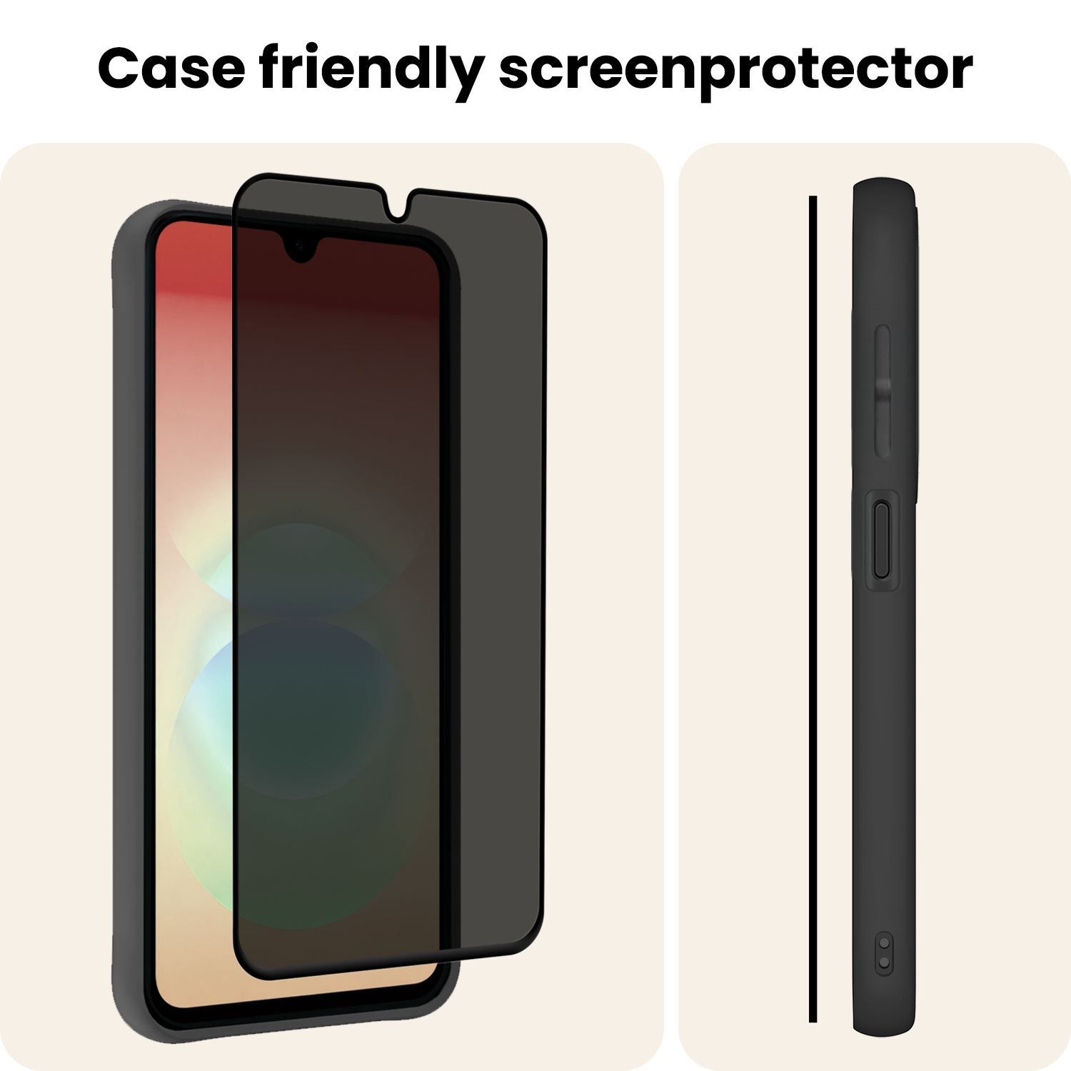 Nomfy Nomfy Samsung Galaxy A18 Screenprotector Glas Privacy - 3 PACK
